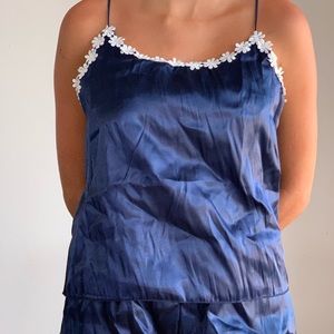 ROMWE Satin Cami With Shorts PJ NWOT sz SM